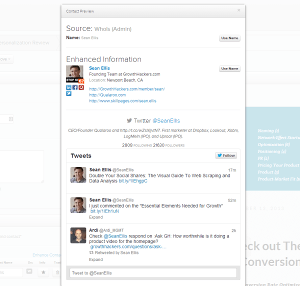 Perfiles sociales en el CRM
